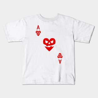 Easy Halloween Playing Card Costume: Ace of Hearts Kids T-Shirt